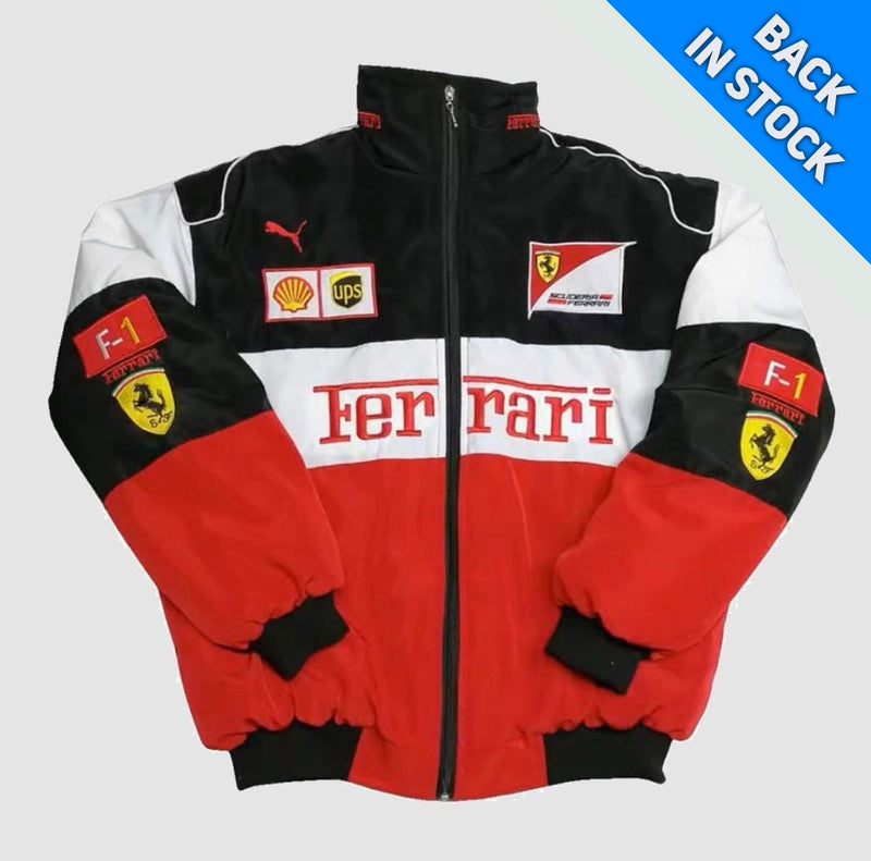 Retro “Ferrari” Rally Jacket – Auto Apparel