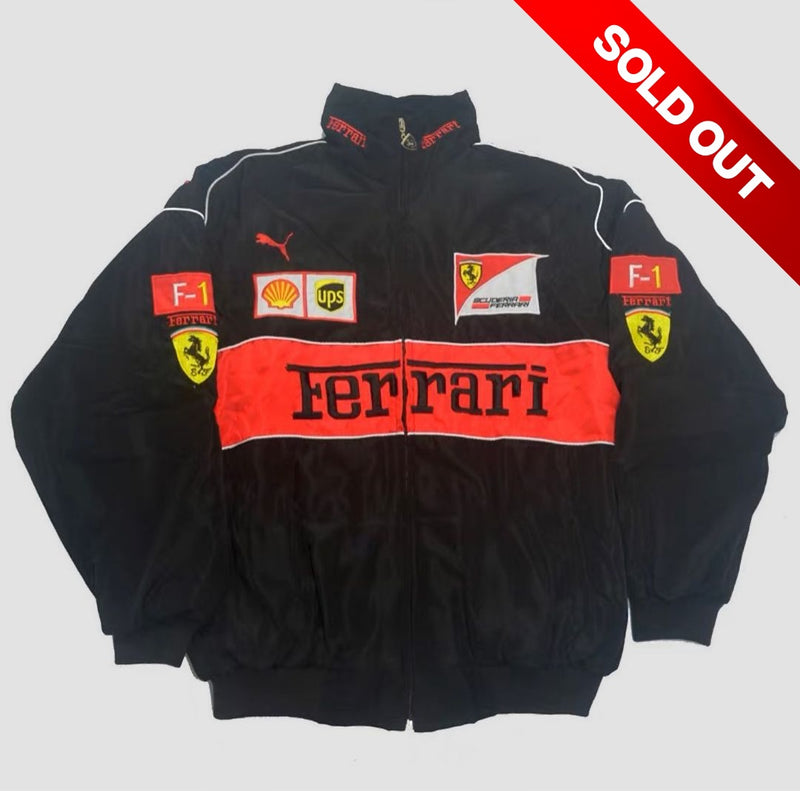 Retro “Black” Ferrari Rally Jacket